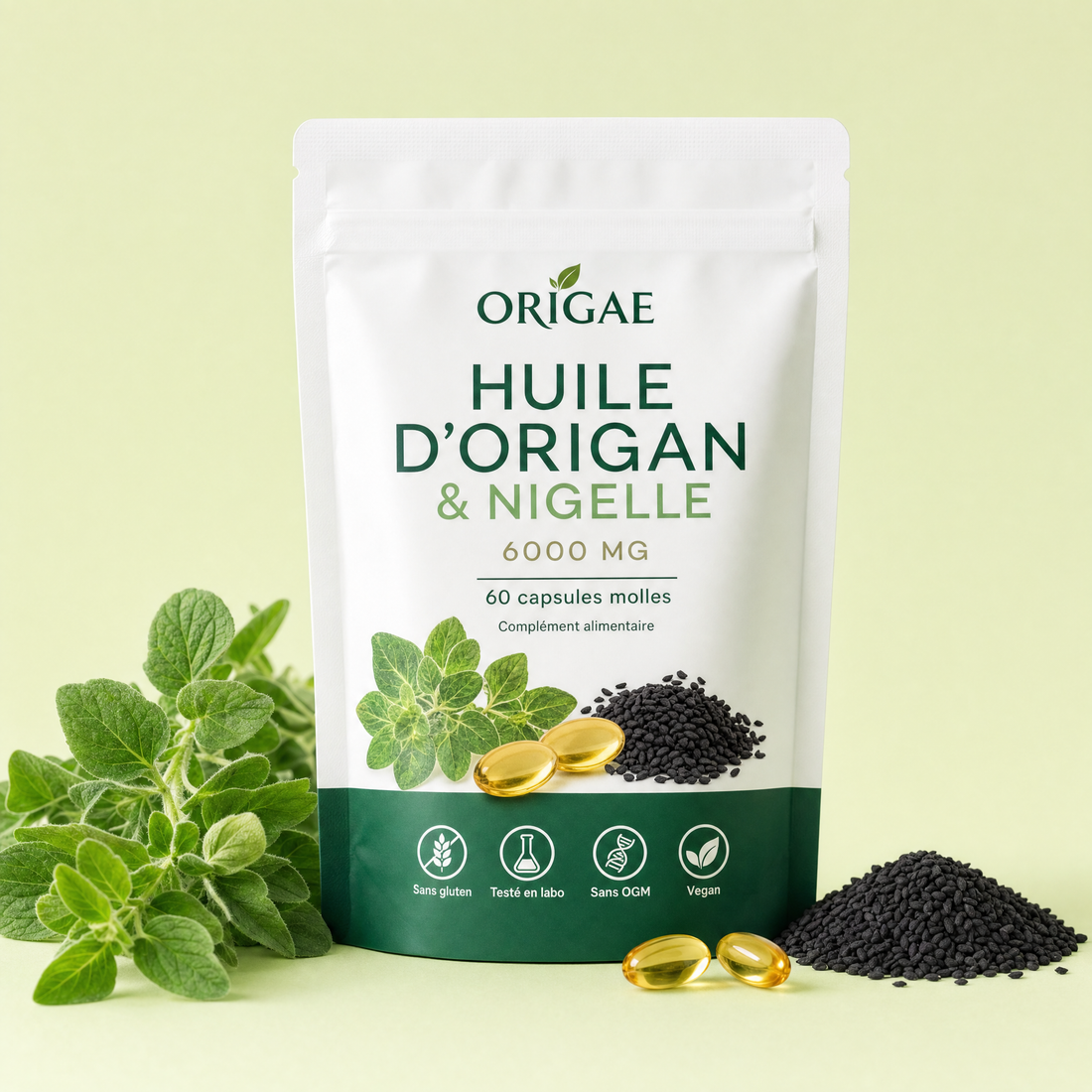 Sachet Origae huile d'origan et nigelle